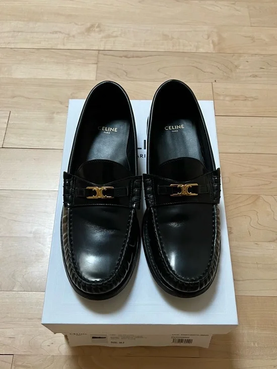 Celine Luco Loafer in Polished Calfskin Black size IT38.5 - Picture 2 of 5